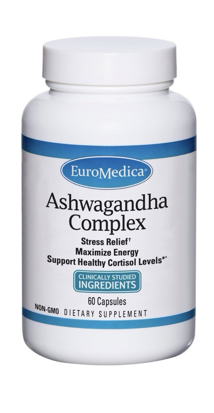 EuroMedica Ashwagandha Complex Stress Relief Maximize Energy Cortisol Support