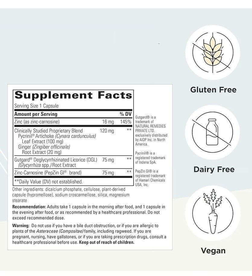 Integrative Therapeutics Heartburn Advantage Bloating Nausea Digestive Support