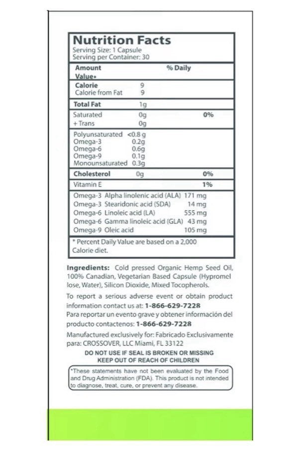 Knadix Hemp Oil Supplement Pain Support Support for Bones Muscles Joints 2 Packs