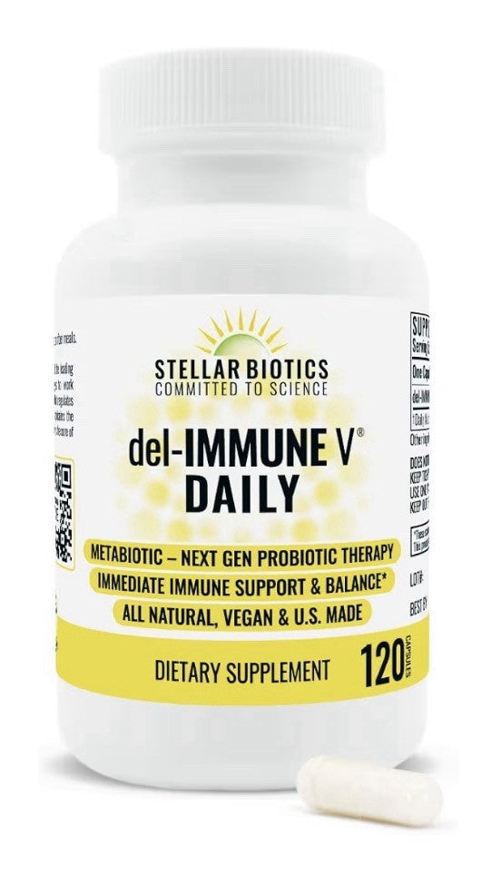 Del-Immune V Daily by Stellar Biotics Natural Immune Support Gut Health 120 Caps