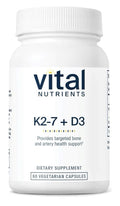 Vital Nutrients Vitamin K2-7 + D3 Vitamin D3 K2 K7 Bone Artery Health 60capsules