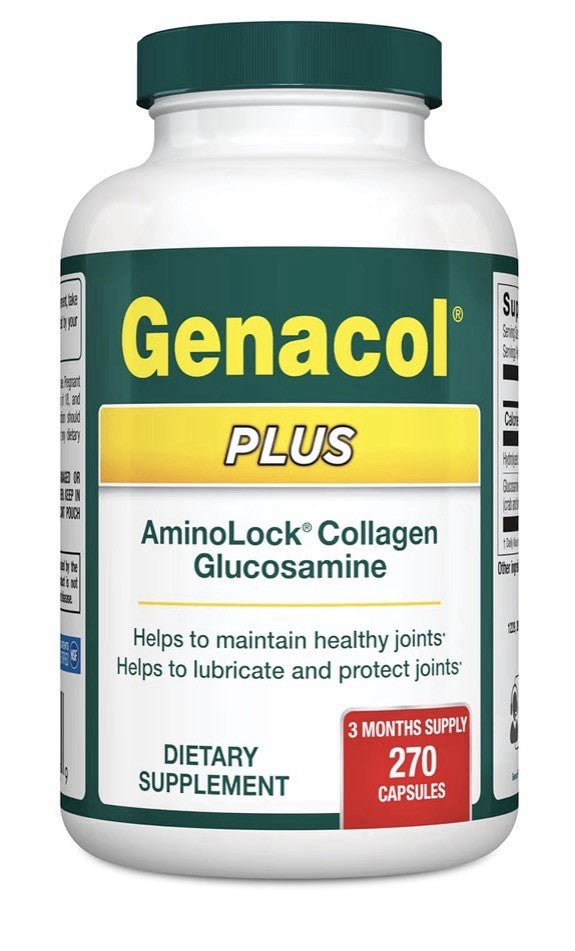 Genacol Plus AminoLock Collagen Glucosamine Healthy Joints Lubricates 270Capsule