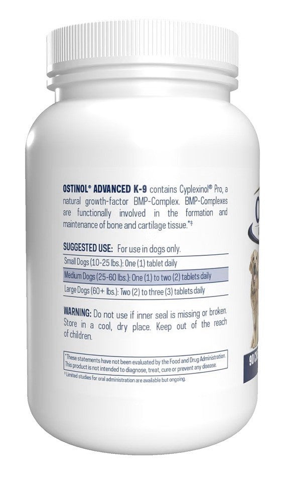 Ostinol Advanced K-9 For Dongs Joint Supplement 90 Chewable Tablets