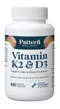 Pattern Wellness Vitamin K2 & D3 Heart Blood Circulation Bone Support 60 Capsule