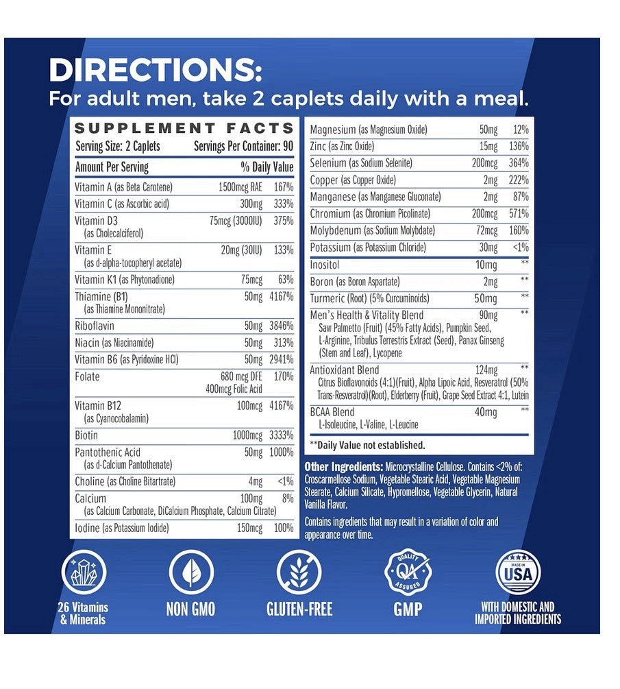 Vitamin World Ultra 360 Men’s Multi Multivitamin Energy Performance Support 180c