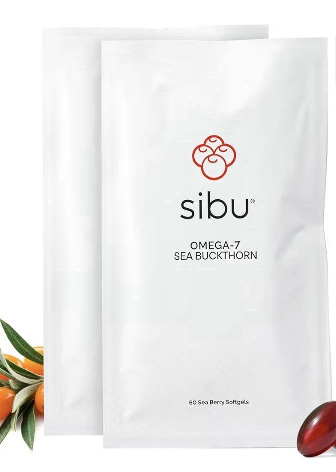2 Pack sibu Omega-7 Sea Buckthorn For Healthy Skin Hair Nails Dryness