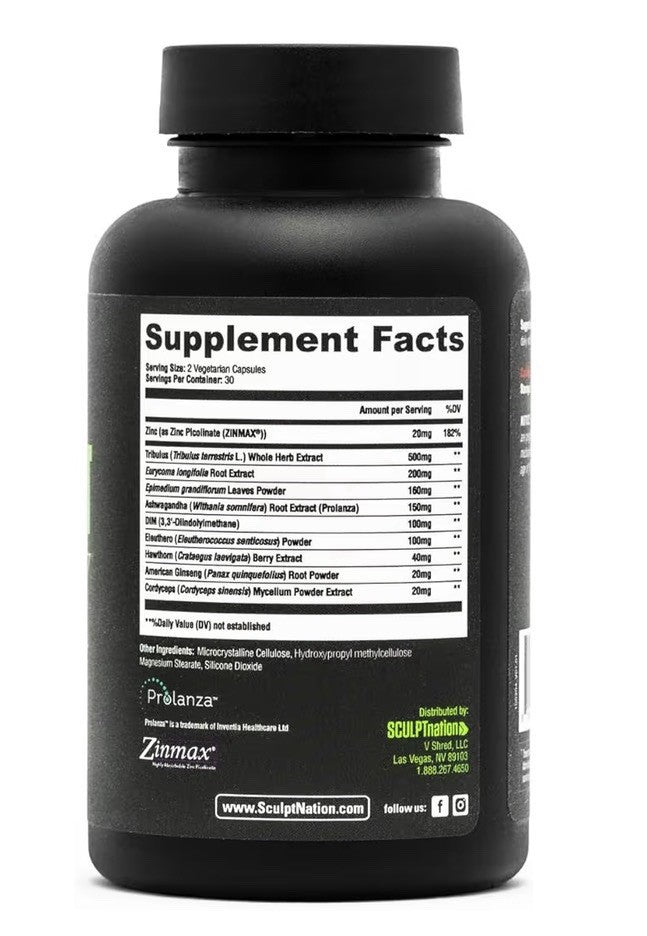 Sculpt Nation TestBoost Max Testosterone Supplement For men Energy Stamina 60cap