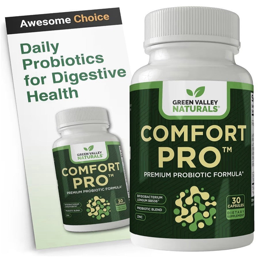 GREEN VALLEY NATURALS ComfortPro™ Daily Probiotics for Digestive Health 30 Caps