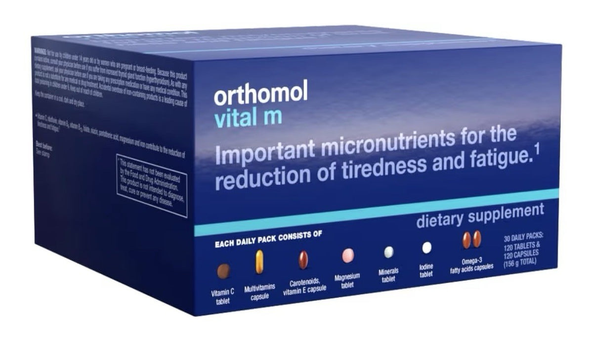 Orthomol Vital M Daily Multivitamin for Men Reduction Of Tiredness And Fatigue
