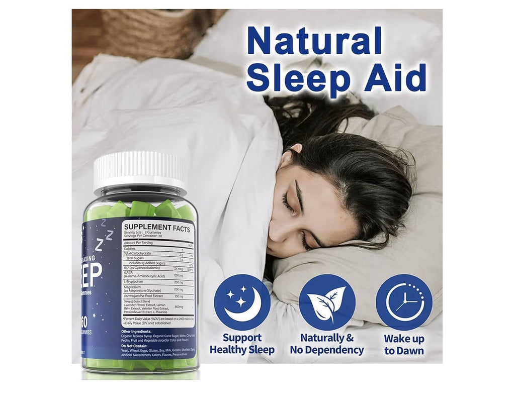 2 Pack NEVISS Restful & Relaxing Sleep Gummies Sleep Aid for Adults