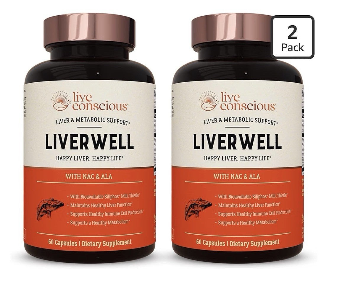 2 Pack Live Conscious LiverWell Liver Metabolic Support Liver Health Cleanse