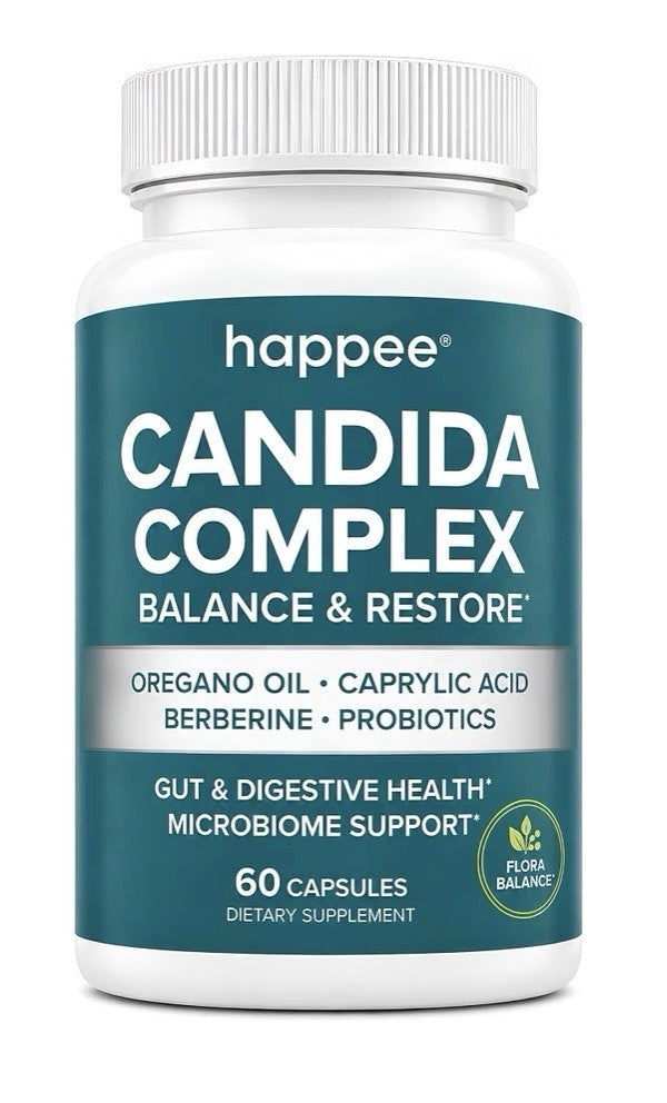 Happee Candida Complex Balance & Restore Gut Digestive Health Microbiome Support
