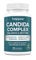 Happee Candida Complex Balance & Restore Gut Digestive Health Microbiome Support