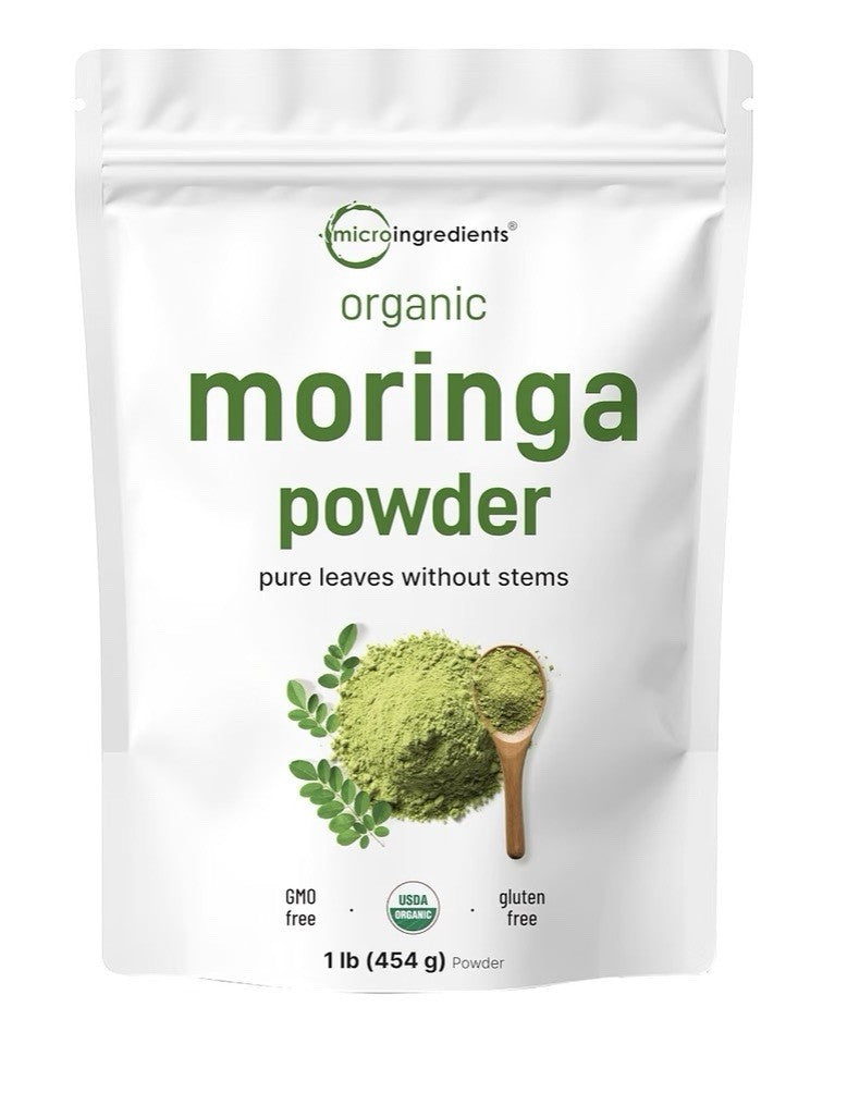 Micro Ingredients Moringa Oleifera Powder Organic Pure Leaves Without Stems 1 Ib