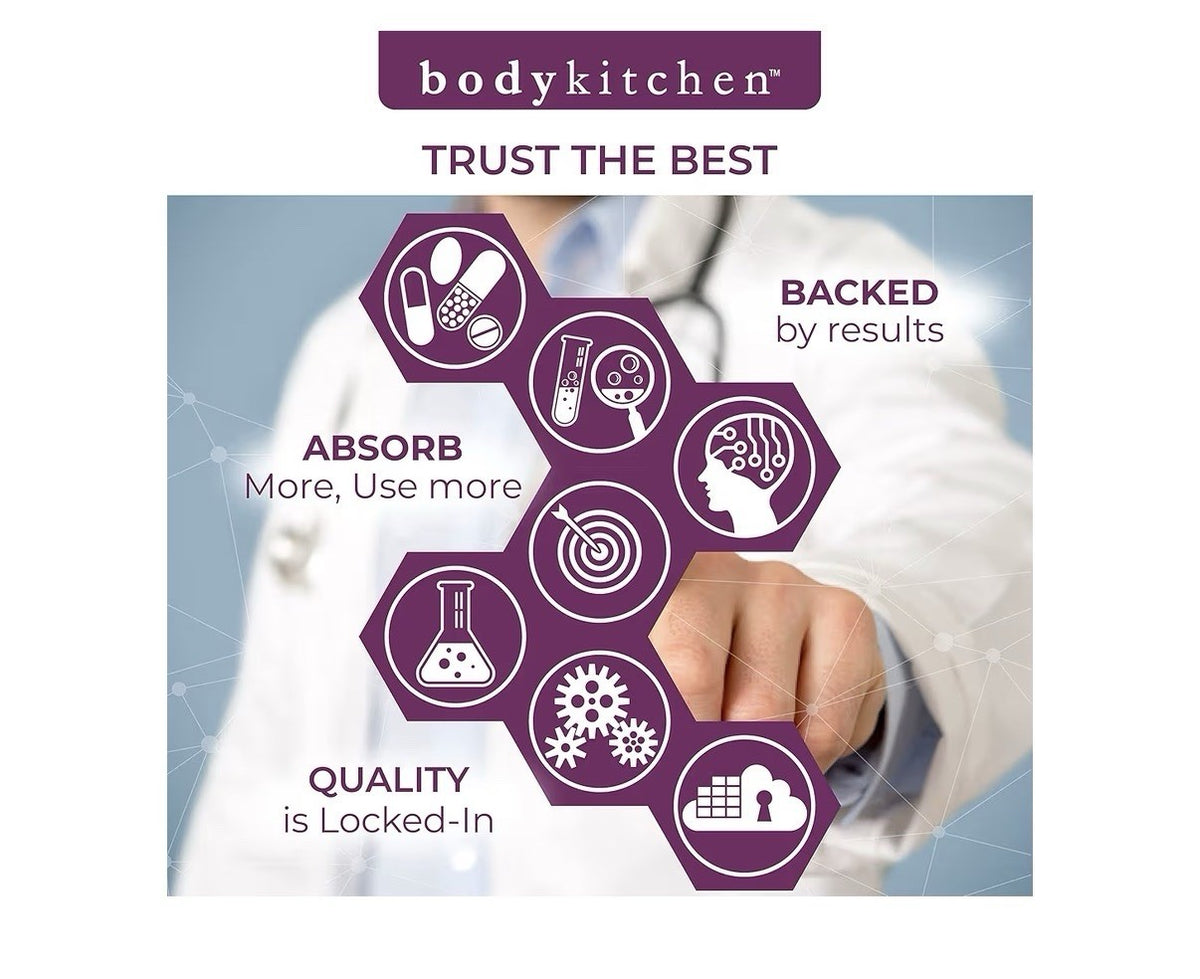 2 Pack Body Kitchen MEGA NAC + Quercetin L-Glutathione Precursor Detox Immune