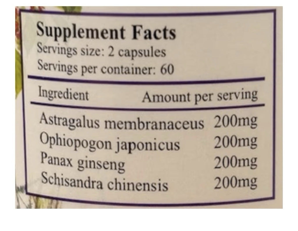 Chi's Enterprise Chi Energy Natural Herbal Supplement 120 Capsules
