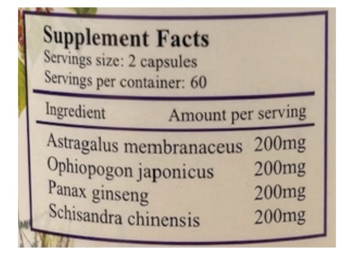Chi's Enterprise Chi Energy Natural Herbal Supplement 120 Capsules