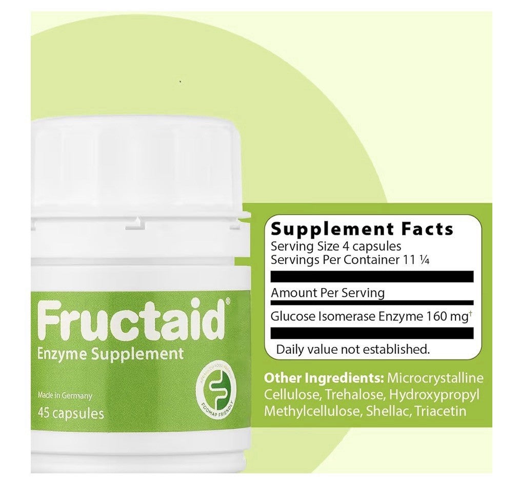 Fructaid Enzyme Supplement Enjoy Fruits, Soft Drinks And Sweets Again 45Capsules