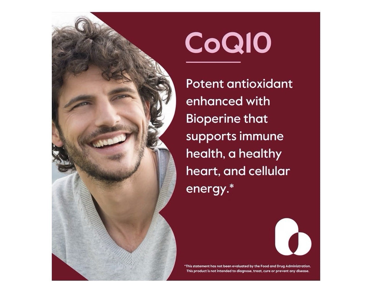 BESTVITE CoQ10 with Bioperine Coenzyme CoQ10 600mg per Capsule 60 Capsules