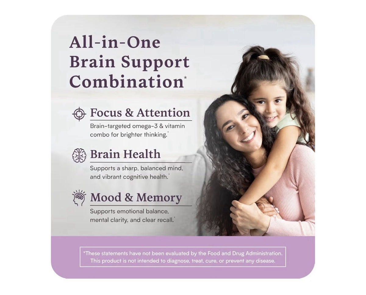 Accentrate Combo Focus Kids Supplement Methylated Vitamin B Complex Omega 30Caps