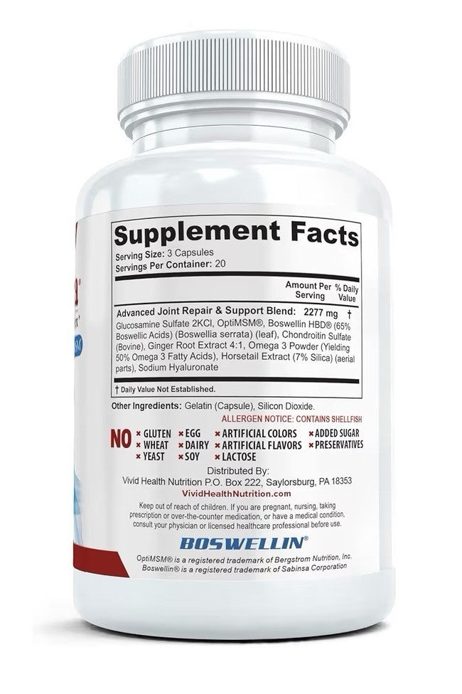 Flexacil Ultra Joint Health Supplement Flexibility Cartilage Support 60 Capsules