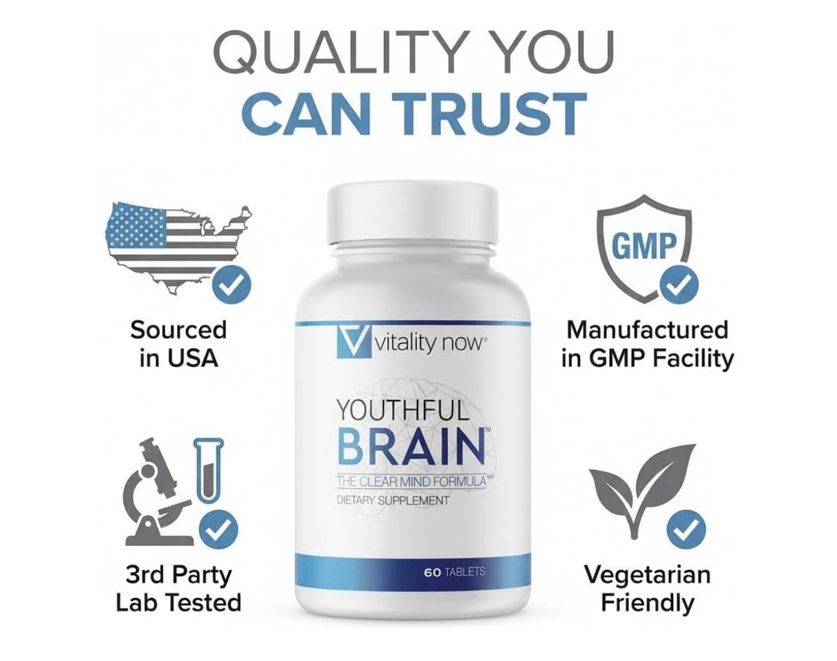 Vitality Now Youthful Brain The Clear Mind Formula Memory Brain Support 2 Pack