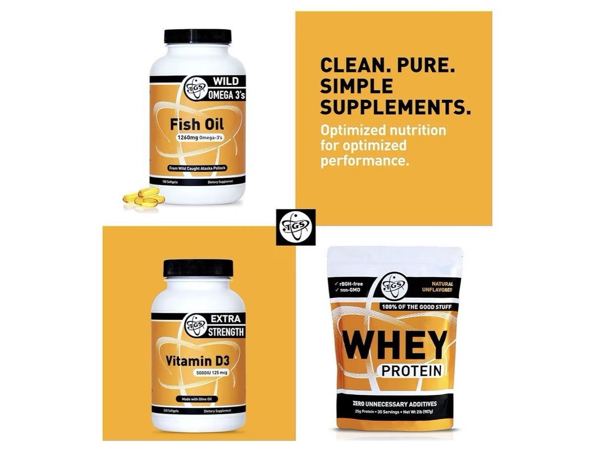 TGS Nutrition Whey Protein Powder Unflavored Unsweetened Muscle Recovery 5 Pound