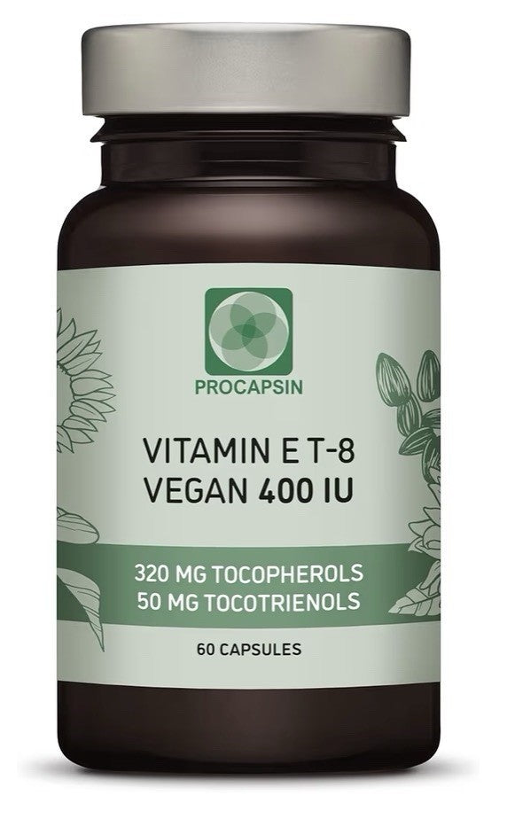 Procapsin Vitamin E T-8 Vegan 400 IU Mixed Tocopherols & Tocotrienols 60Capsules