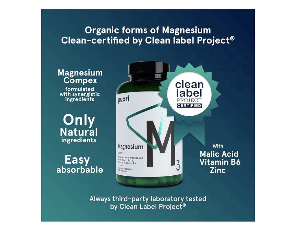2 Packs Puori Magnesium Complex Supplement Immune Bone Sleep Muscle Recovery