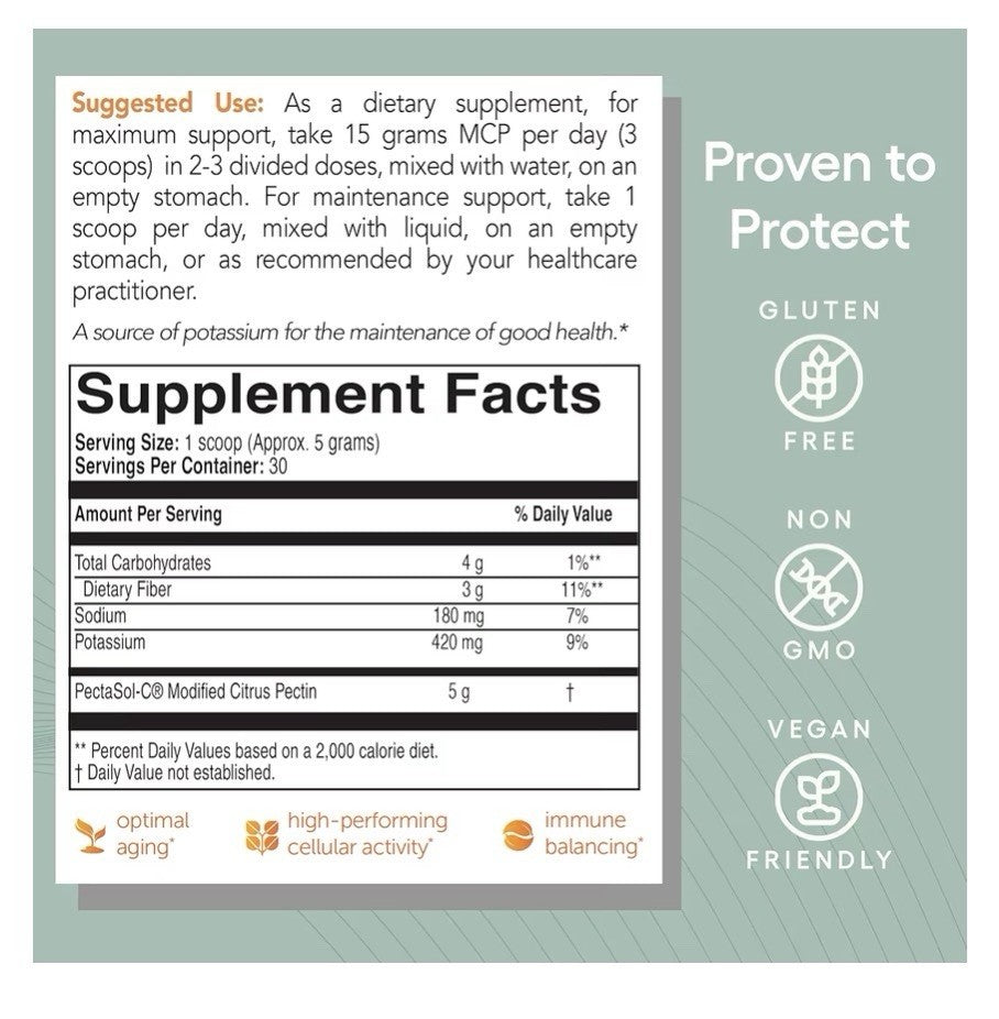 PectaSol Modified Citrus Pectin Powder Total-Body Health Immune Balancing 150g