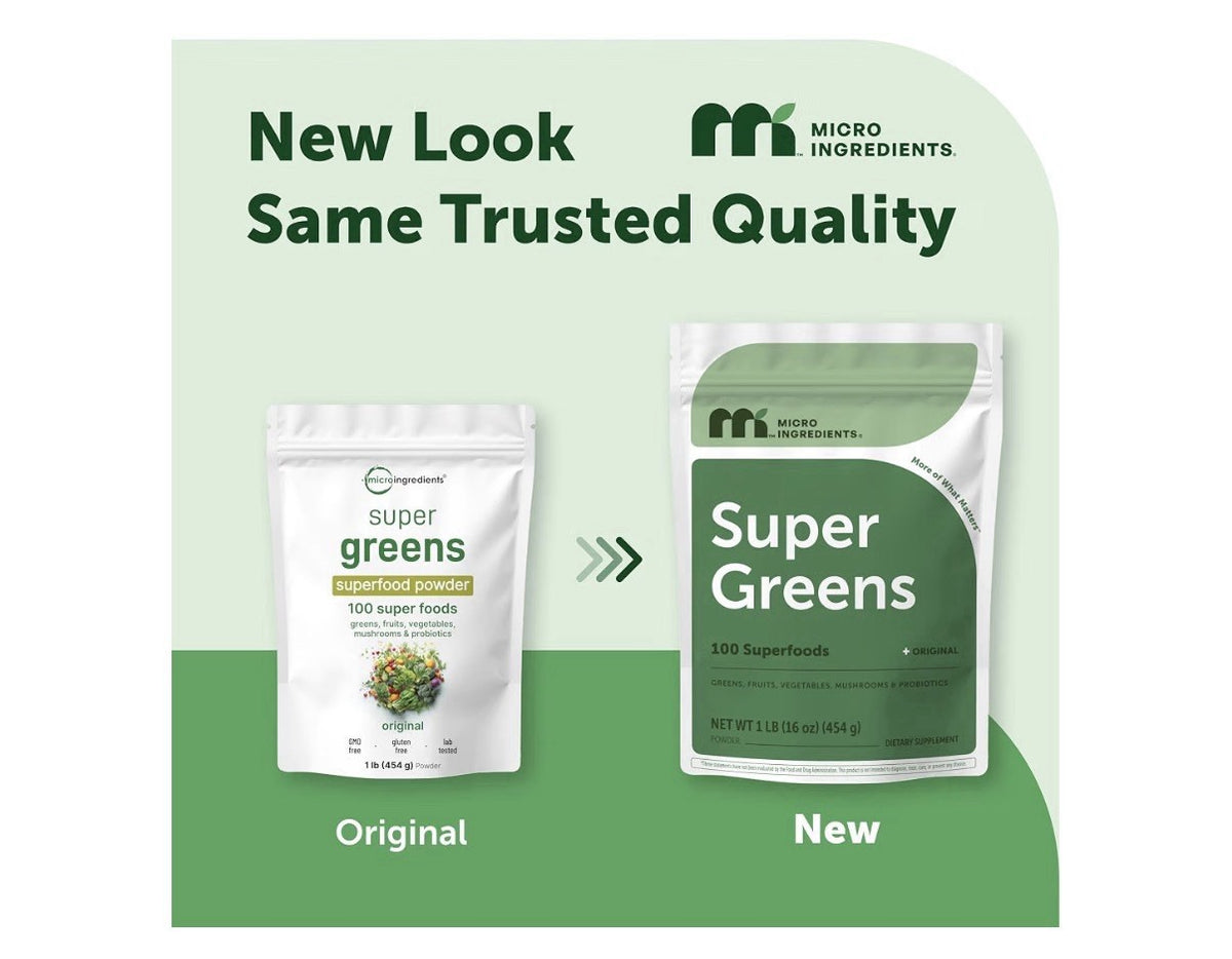 Micro Ingredients Super Greens Superfood Powder 100 Super Foods Drink Mix 1lb