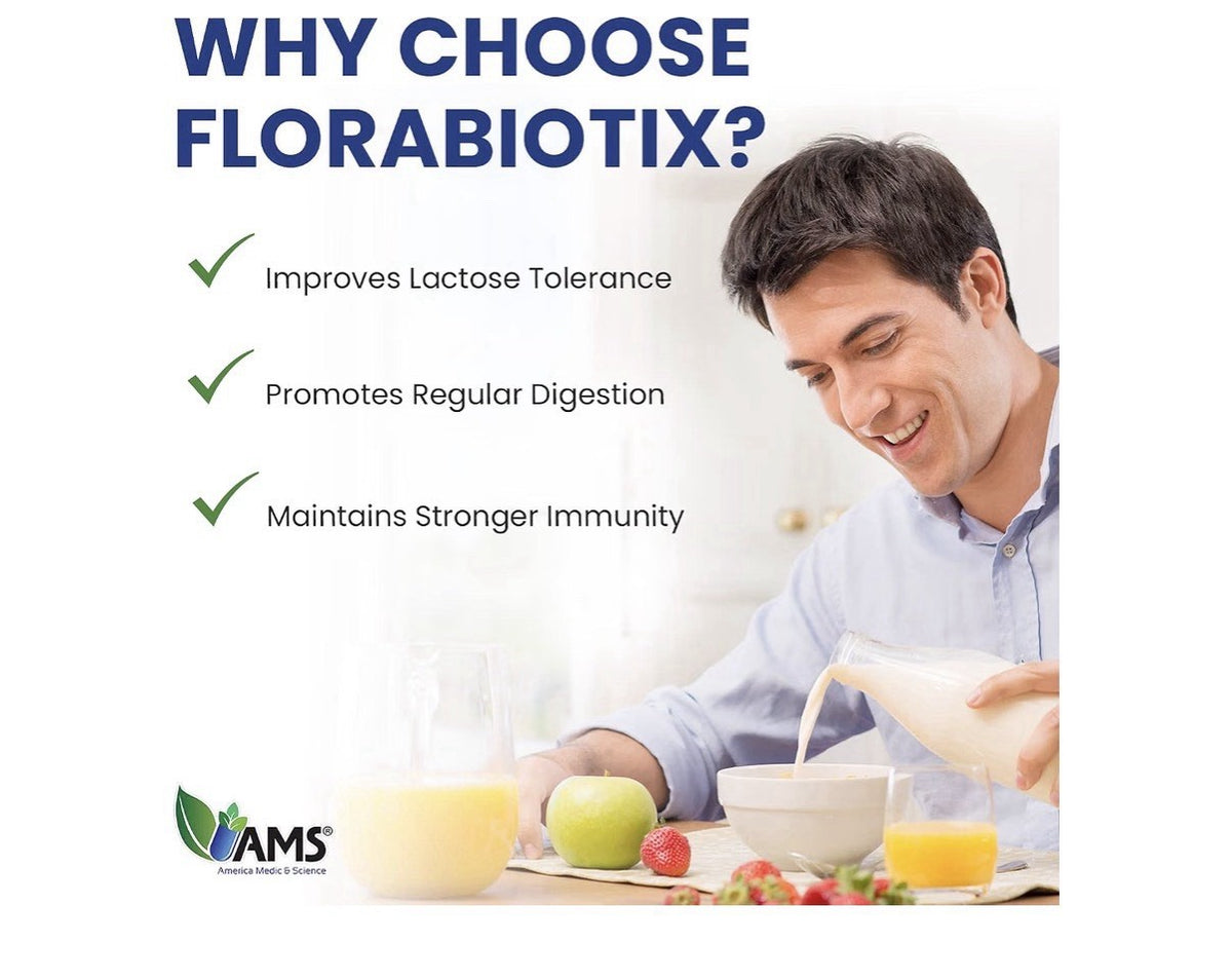 AMS Florabiotix Probiotic Immune Digestive Support 30 Billion Live Cultures 30ca