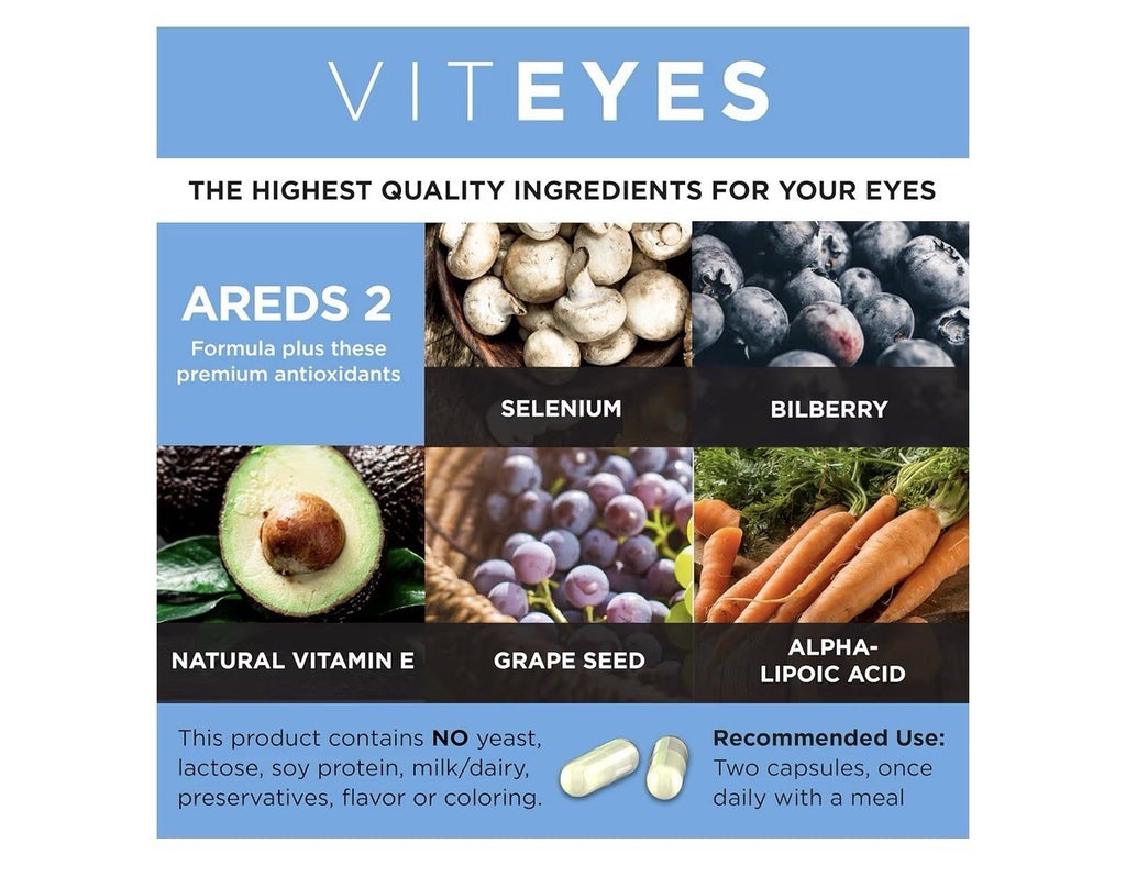 Viteyes AREDS 2 Advanced Based Formula Eye Macular Vision Health Support 60 caps