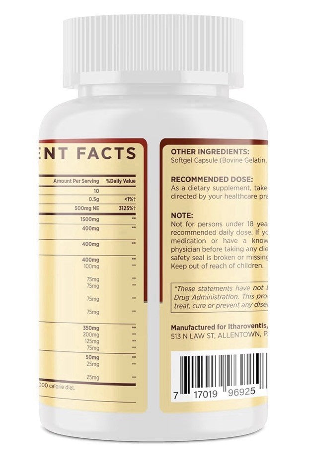 Itharoventis Cholesterol Supplements with Plant Sterols Niacin 90 Softgels