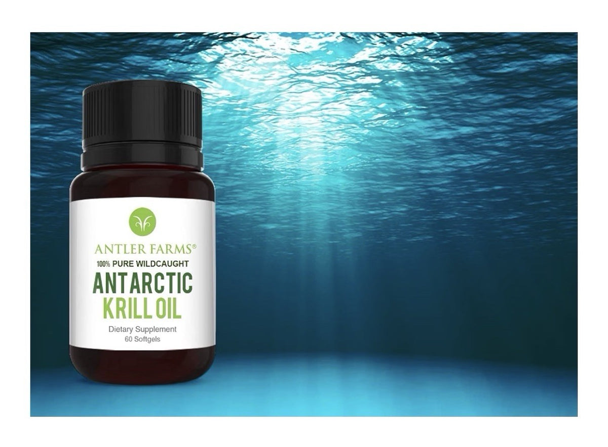 2 Pack Antler Farms Antarctic Krill Oil 100% Pure Wild Caught Omega 3 EPA DHA