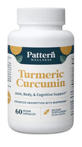 Pattern Wellness Turmeric Curcumin with BioPerine Joint Cognitive Support 60caps