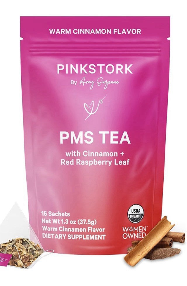 Pink Stork PMS Tea Hormone Balance Bloating Period Regularity Mood Swings Women