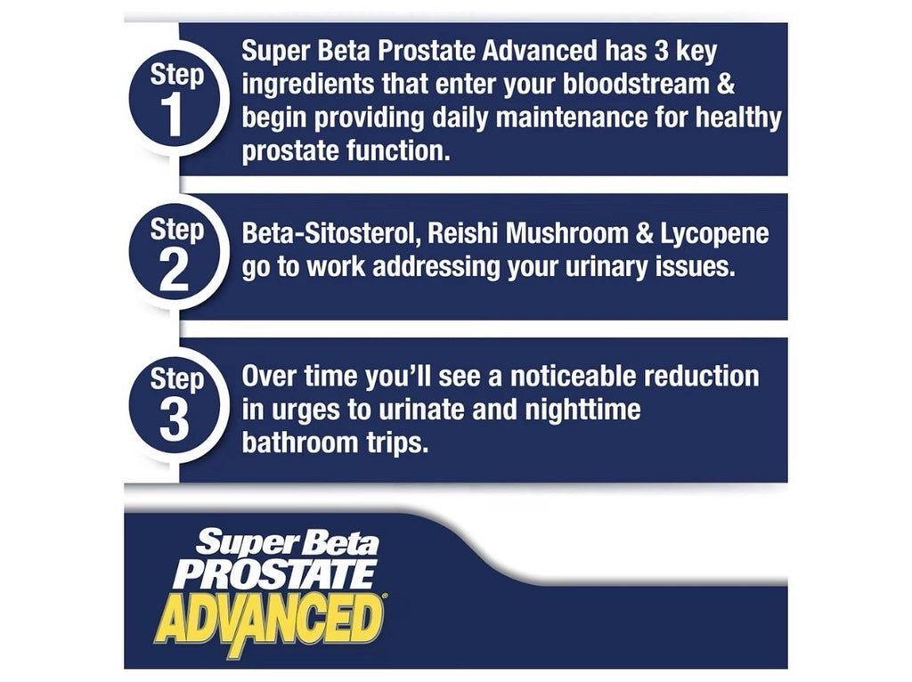 SUPER BETA PROSTATE Advanced For Men Prostate Bladder Health 60 Chewable Tablets