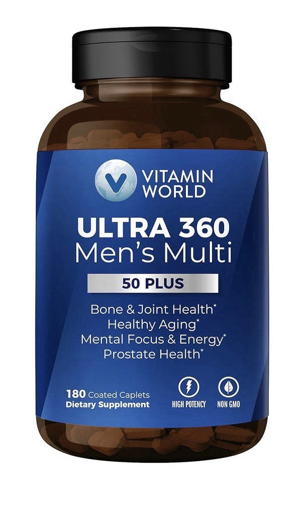 Vitamin World Ultra 360 Men’s Multi 50 Plus Multivitamin For Men 180 Capsules