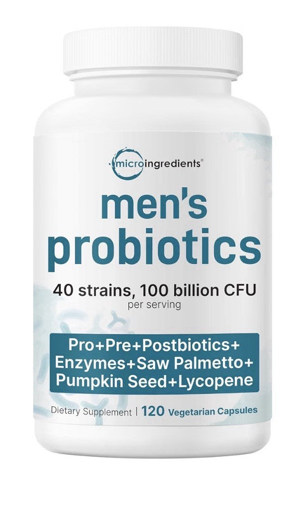 Micro Ingredients Men’s Probiotics 40 Strains 100 Billion CFU 120 Capsules