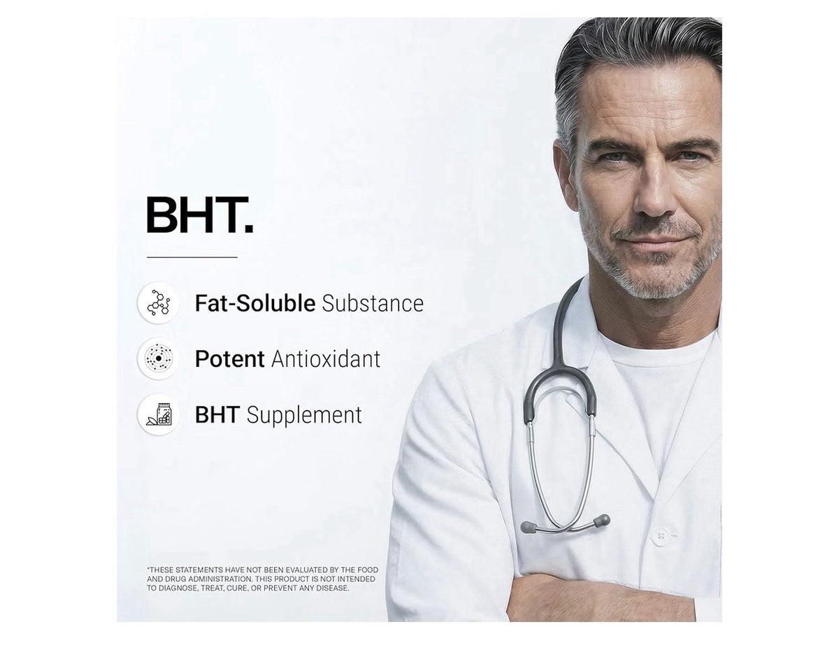 Supersmart BHT Butylated Hydroxytoluene Supplement 300mg per Day 90 Capsules