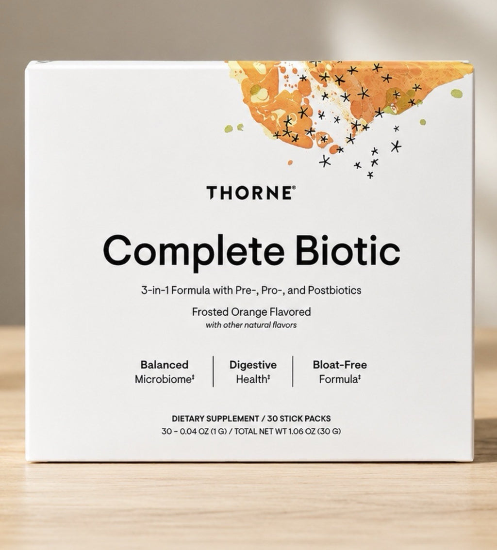 THORNE Complete Biotic Probiotics Prebiotics Postbiotics Gut Health 30 Sticks