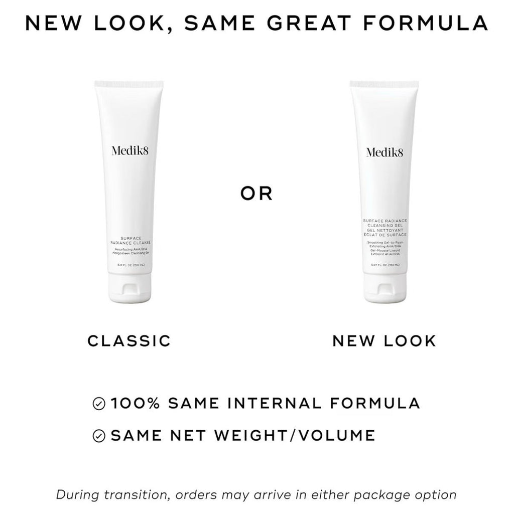 Medik8 Surface Radiance Cleanse Resurfacing AHA/BHAMangosteen Cleansing Gel 5oz