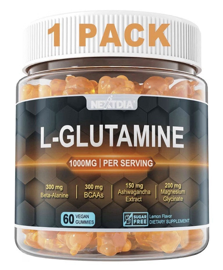Nextdia L-Glutamine 1000mg Gummies for Women & Men Post-Workout Recovery 60gummy