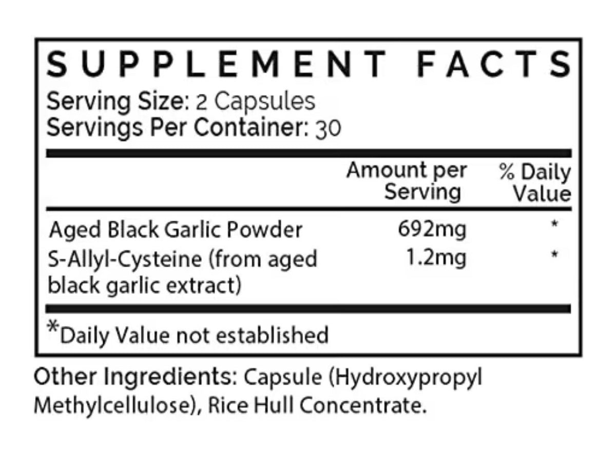 Think Remedy Aged Black Garlic Allium Sativum Supplement Less Odor 60 Capsules