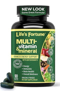 Life's Fortune Multivitamin Mineral Energy Immunity Brain Overall Wellness 90Tab