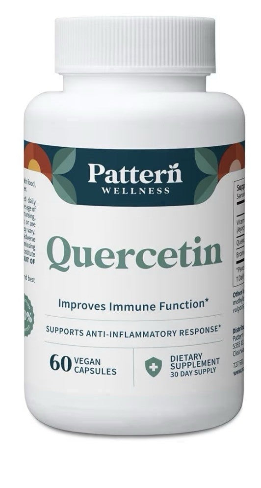 3 Pack Pattern Wellness Quercetin Immune Anti Inflammatory Response Support