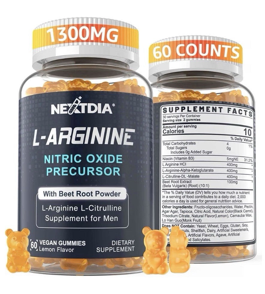 Nextdia L Arginine Nitric Oxide Precursor With Beet Root for Men & Women 2 Pack