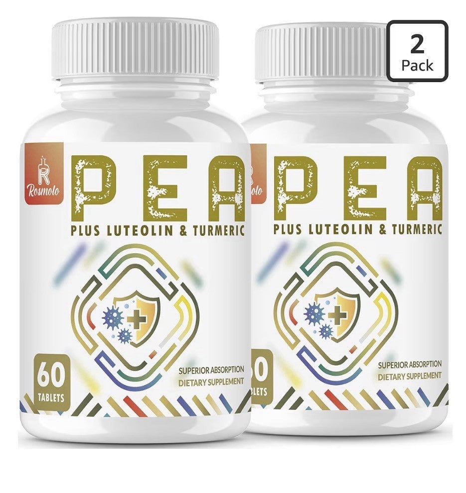 Rosmolo PEA Luteolin & Tumeric Palmitoylethanolamide Discomfort Management 2Pack
