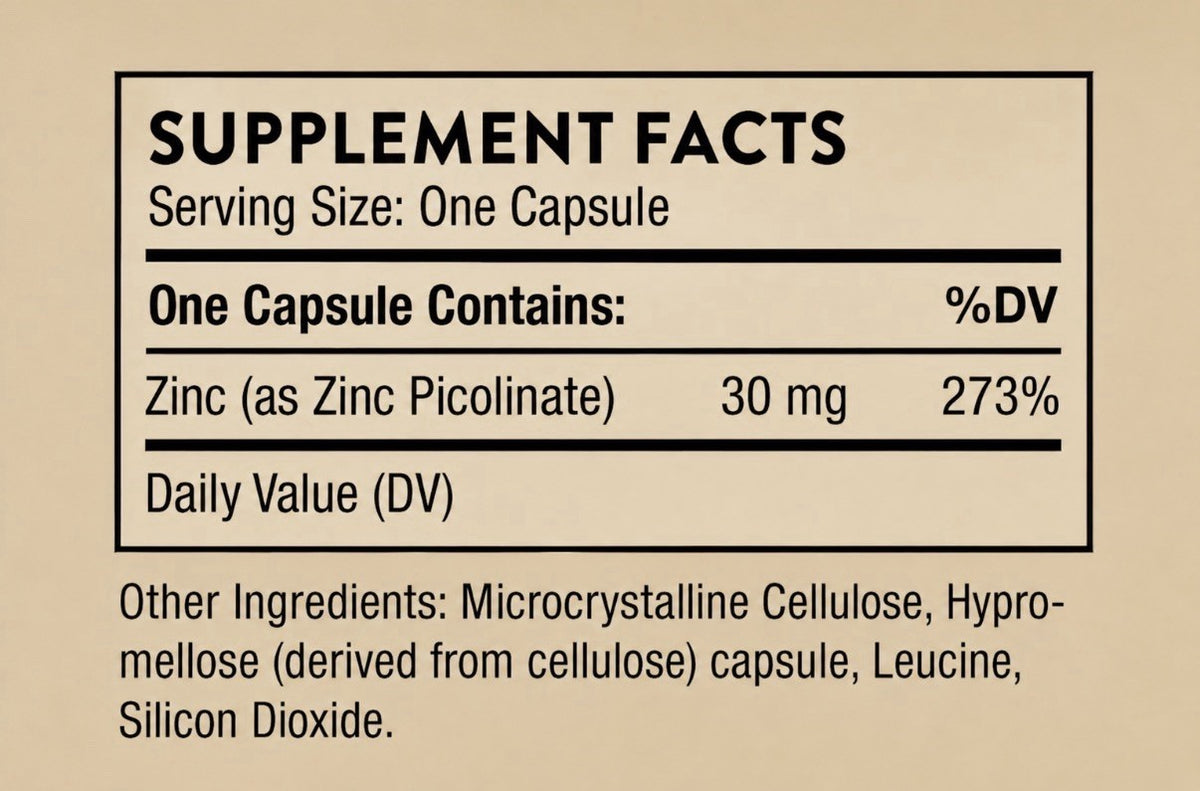 THORNE Zinc Picolinate 30 mg Dietary Supplement 180 Capsules
